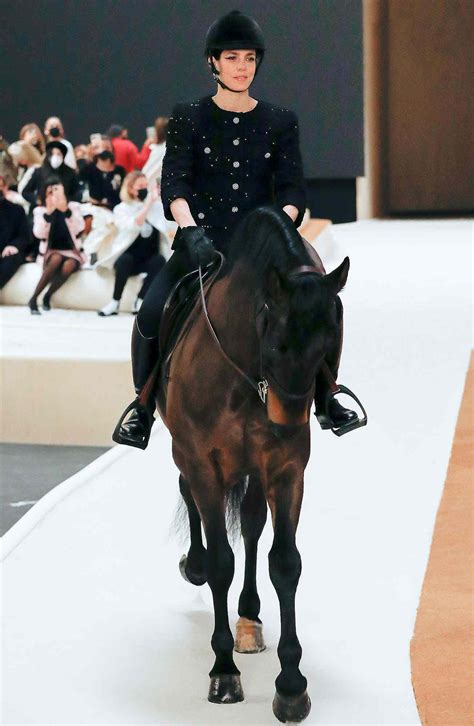 Charlotte Casiraghi Opens Chanel Fashion Show on Horseback.